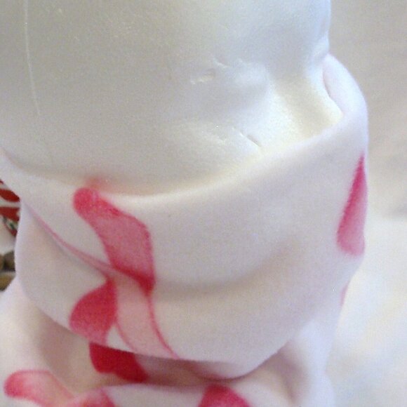 Breast Cancer Awareness Fleece Neck Gaiter: Pink Ribbon Scarf - Picture 8 of 9